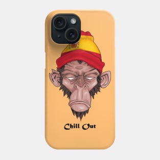 Chill Out ( Drawing For A Monkey With A Spanish Flag ) ( Español ) Phone Case