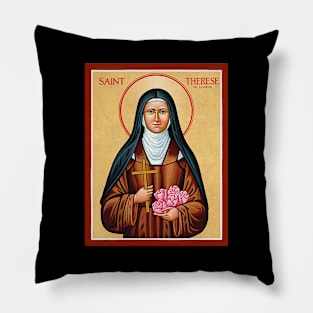 St Therese of Lisieux Little Flower Rose Catholic Saint Pillow