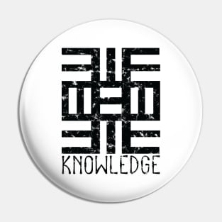 African Adinkra Sankofa Symbol "Knowledge" Black. Pin