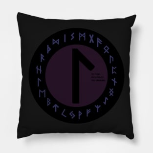 Purple Laguz Futhark Rune Symbol Pillow