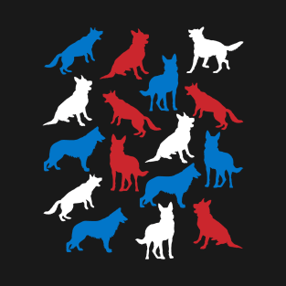 Patriotic German Shepherd Dog America Flag 4Th Of July T-Shirt