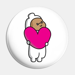 simple cute couple animation big love boy's side Pin