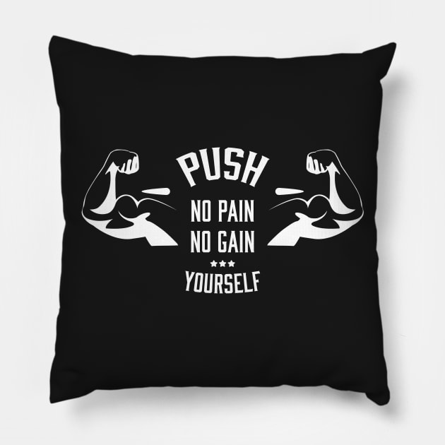 Push yourself Pillow by karmatee