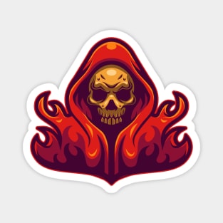 Demon skull Magnet