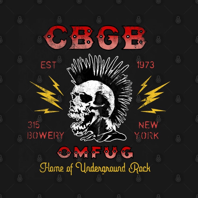 CBGB - Home of Underground Rock, distressed by woodsman