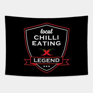 Chilli Eating Legend Badge Tapestry