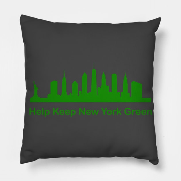 Help Keep New York Green - Recycle Pillow by PeppermintClover