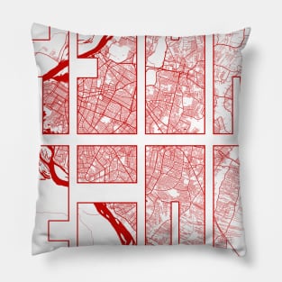 Asuncion, Paraguay City Map Typography - Oriental Pillow