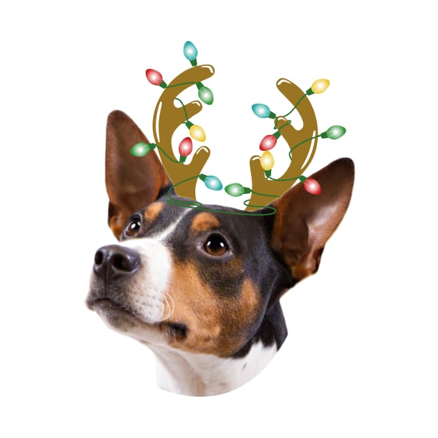 Rat Terrier Reindeer Christmas Dog by Skylane