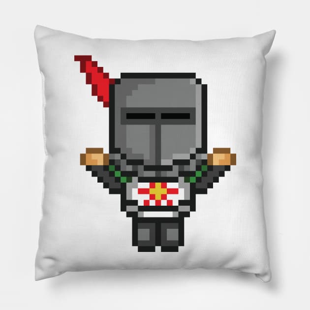 Dark Souls, pixel Solaire of Astora Pillow by spilu