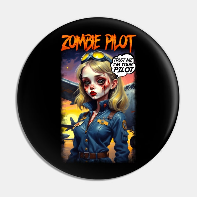 Zombie Pilot Pin by KawaiiDread