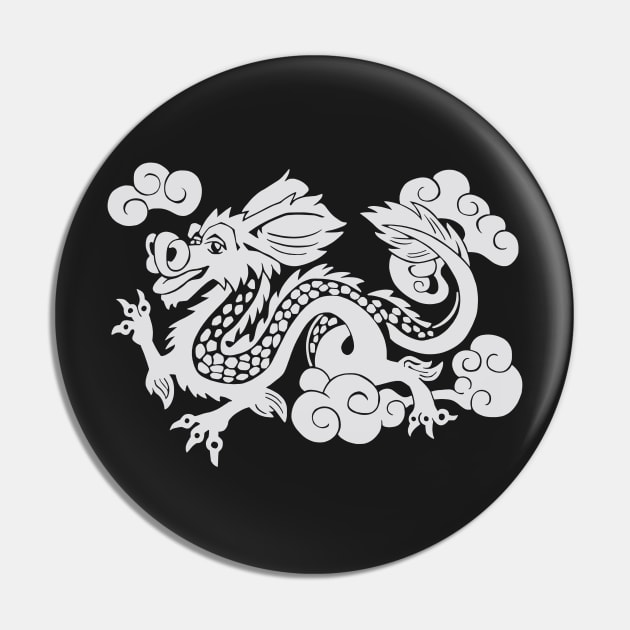 Year of the Luck Dragon Pin by LefTEE Designs