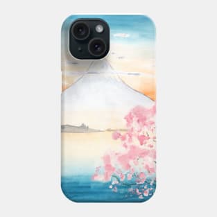 sukura and Mount Fuji Phone Case