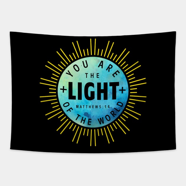 You Are The Light Christian Design Gifts Tapestry by BeLightDesigns