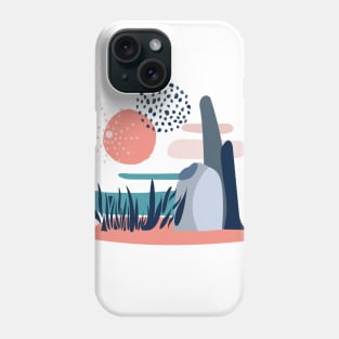 Tropical abstract landscape Phone Case