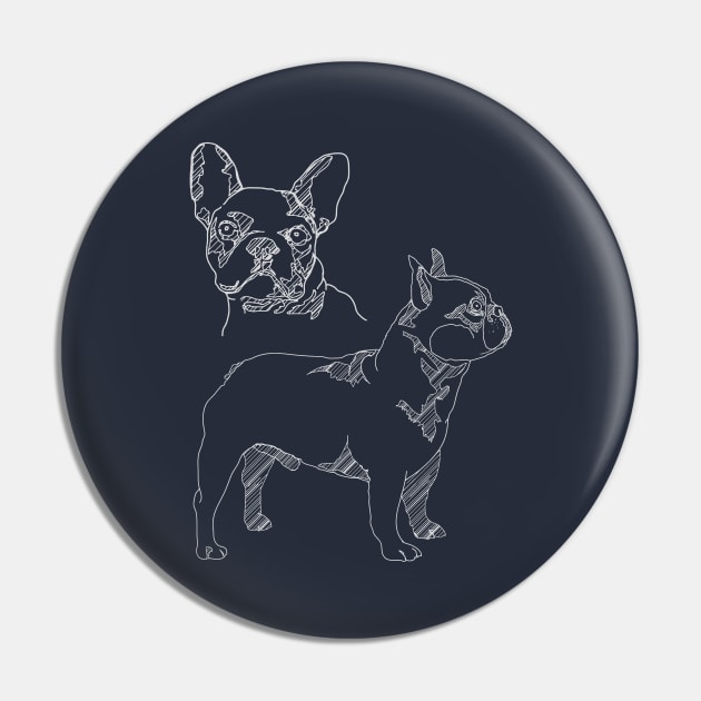 French Bulldog Pin by blurryfromspace