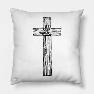 Wooden cross Pillow