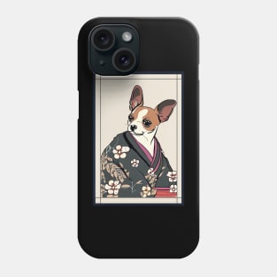 Chihuahua Japanese wear kimono vintage Phone Case