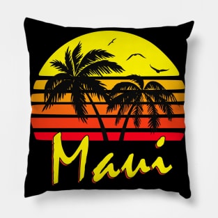 Maui Retro Sunset Pillow