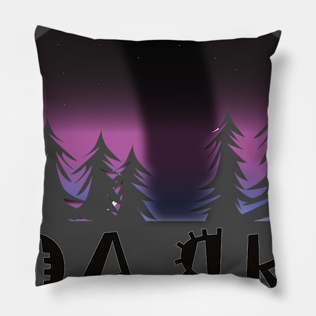 DARK Pillow by EveryDay Graphic Tees