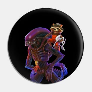 Xenomorph and Rocket Pin