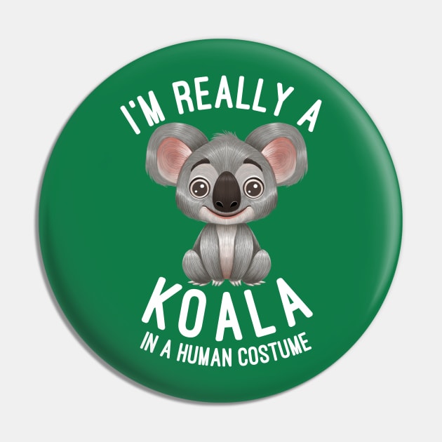 I'm Really A Koala In A Human Costume - Koalas Lovers Gift Pin by basselelkadi