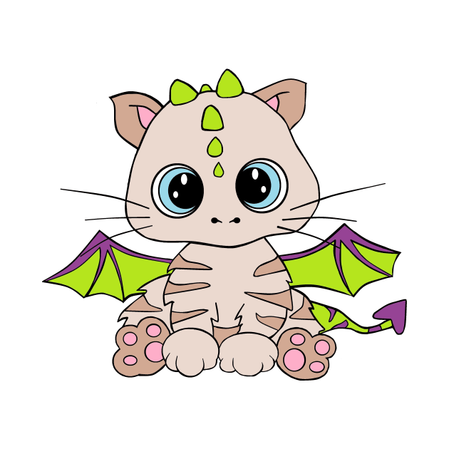 Baby Dragon Cat by Arzeglup