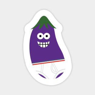 EGGPLANT IN UNDERWEAR Magnet