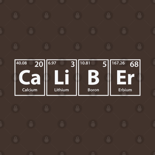 Caliber (Ca-Li-B-Er) Periodic Elements Spelling by cerebrands