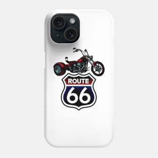 Motorcycle Chopper Route 66 Phone Case