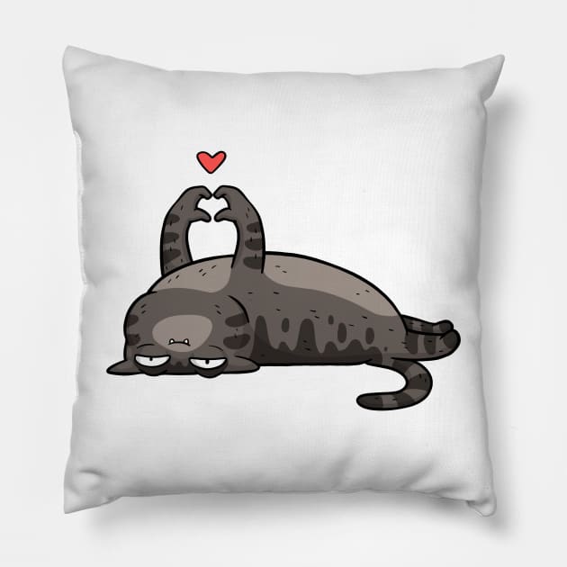 Cat lover Pillow by comicada