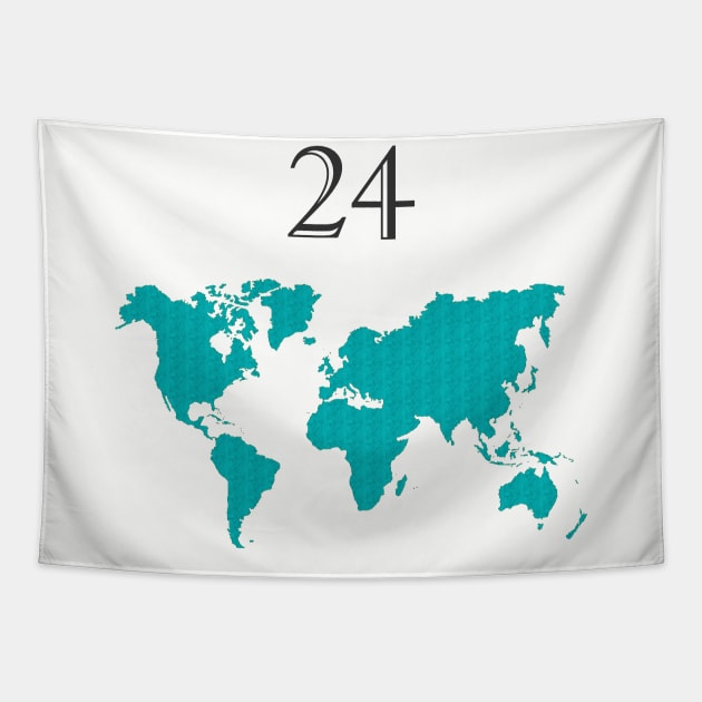 My Number 24 & The World Tapestry by Tee My Way