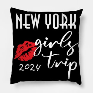 New York Girls Vacation trip 2024 Party Outfit Pillow