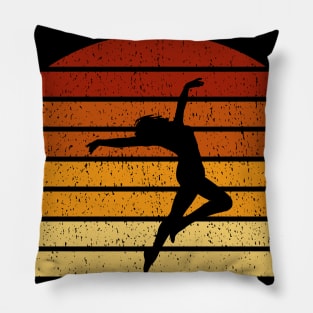 Vintage Sunset Dancing Gift For Dancers Pillow