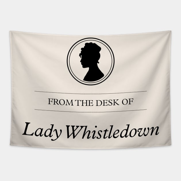 Lady Whistledown stationery, from the desk of Lady Whistledown of Bridgerton Tapestry by YourGoods