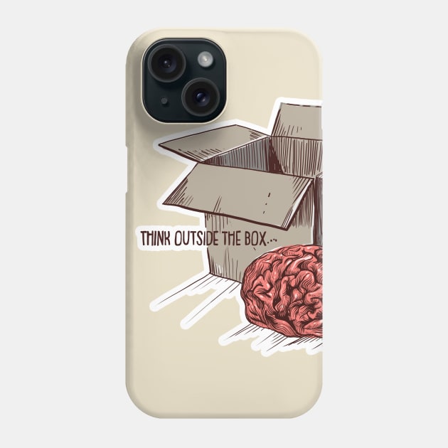 Think Outside The Box Color Phone Case by fakeface