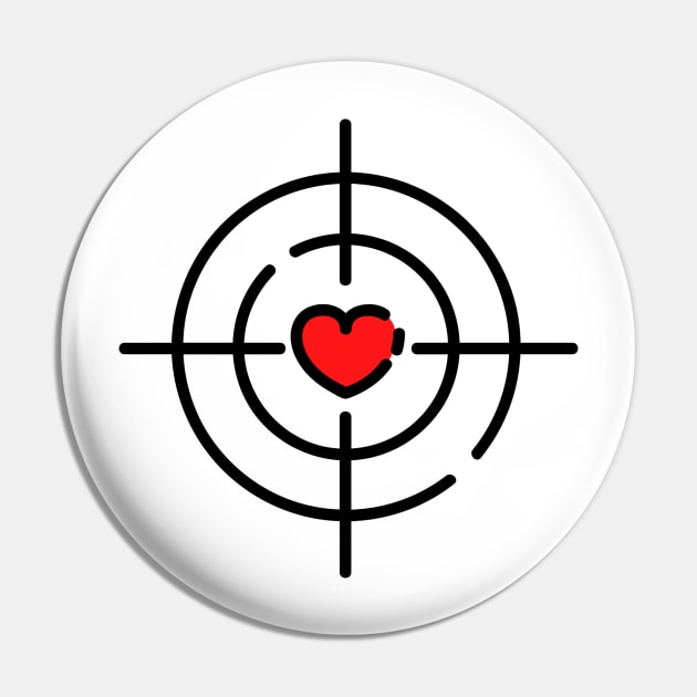 red heart black target design Pin by Artistic_st