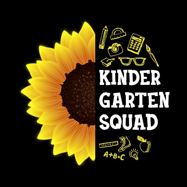 Hello Kindergarten Squad Shirt Kindergarten Back To School Sunflower Gift by hardyhtud