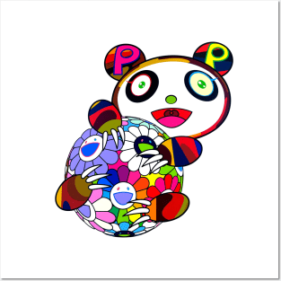 Takashi Murakami Flowers Happy Smile Flower posters Japan Kawaii Rainbow  Weekender Tote Bag