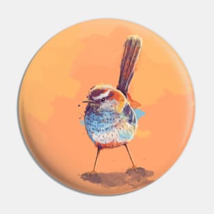 Lost in Melody - Cute Cactus Wren Pin