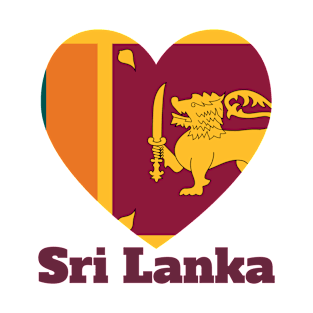 Sri Lanka Heart Flag T-Shirt