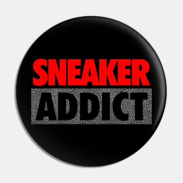 Sneaker Addict Red Cement Pin by Tee4daily