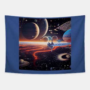 Interplanetary Spaceport Tapestry