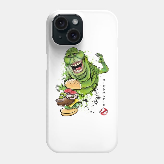 Slimer sumi-e Phone Case by DrMonekers