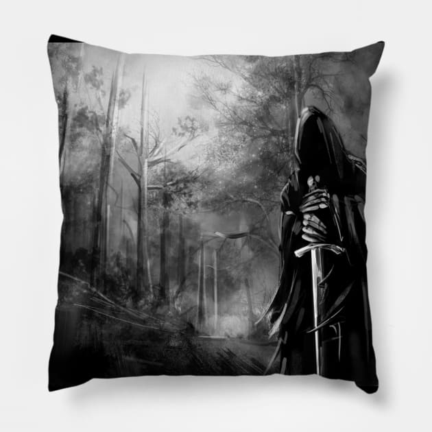 Black Rider Pillow by juancon230588