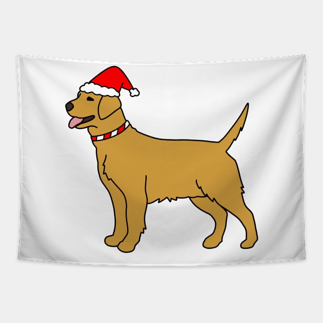Christmas Golden Retriever Tapestry by Kelly Louise Art