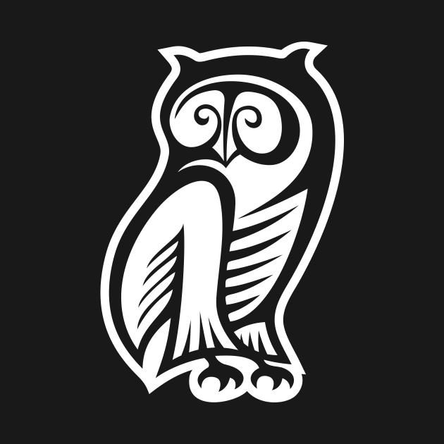 Owl Symbol White by sifis