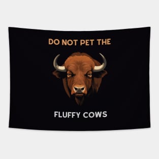 Do not pet the fluffy cows! American Bison Tapestry