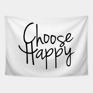 Choose Happy (black) Tapestry