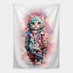 Funky teenage cat Tapestry